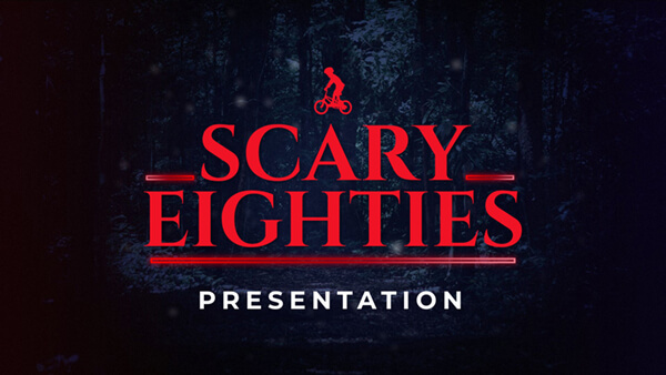 Interactive Scary Eighties Presentation template