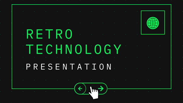 Interactive Retro Technology Presentation template