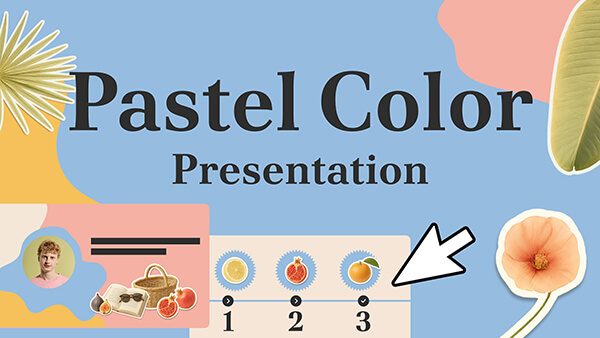 Interactive Pastel Color Presentation template