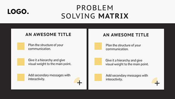Problem solving matrix