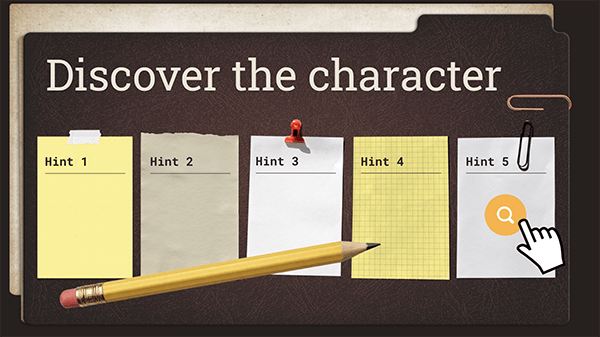 Character Clues Game Education