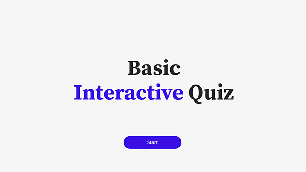Basic Interactive Quiz